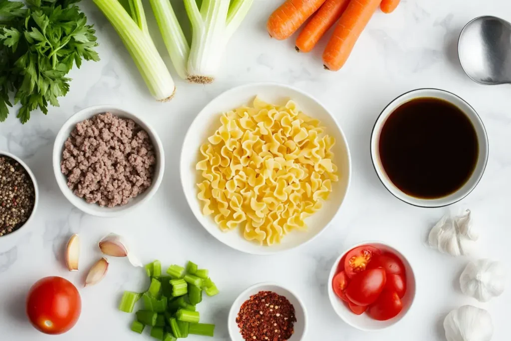 Ingredients For Hamburger Noodle Soup