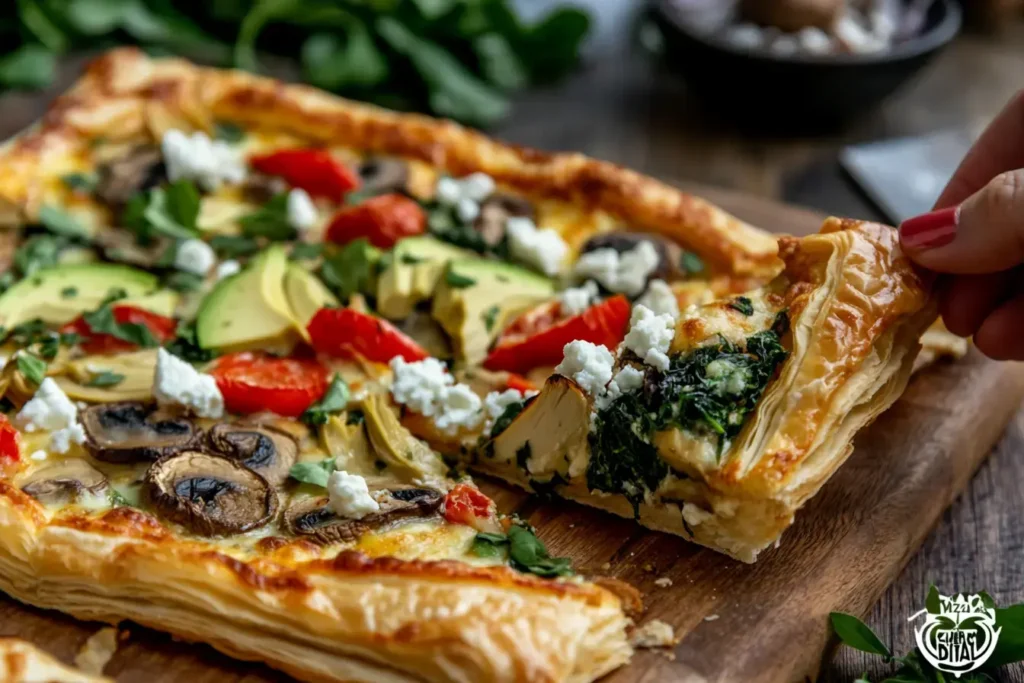 Pastry Pizza Served
