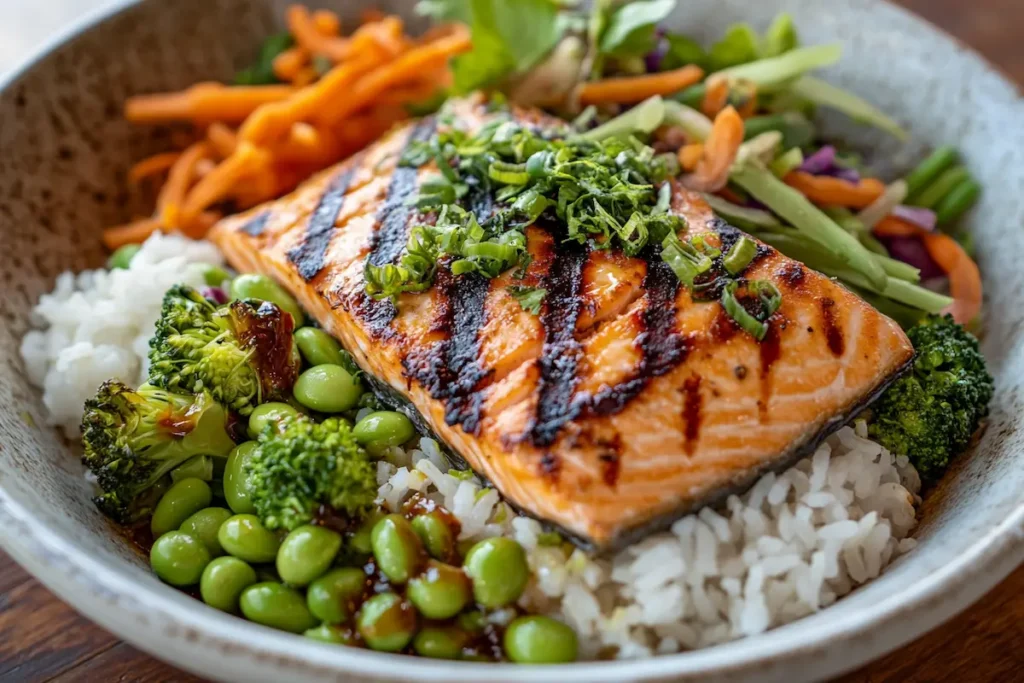 Salmon Rice Recipe With Vegetables