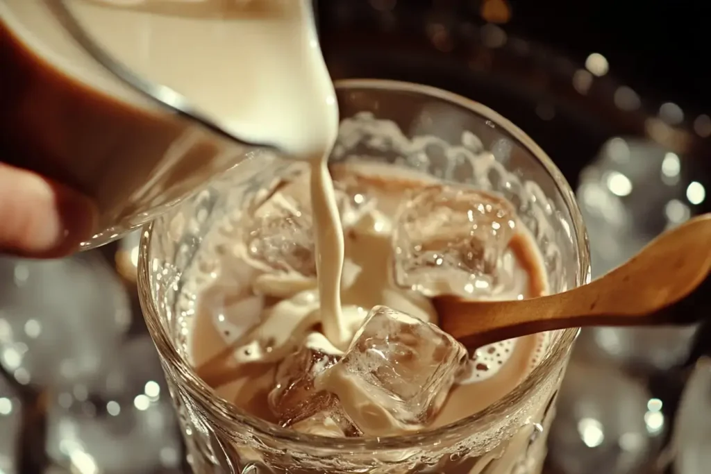 Step Showing How To Make Iced Coffee